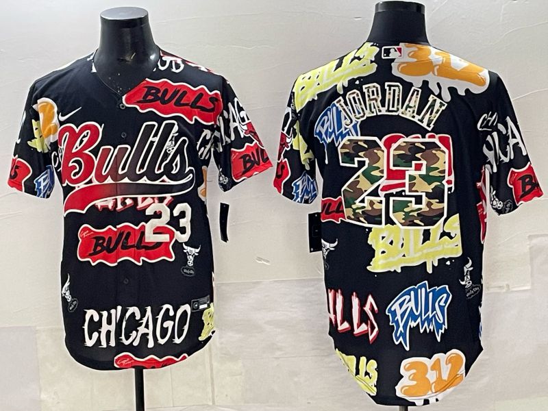 Men Chicago Bulls Nike #23 Jordan black NBA 2025 Jersey style 014